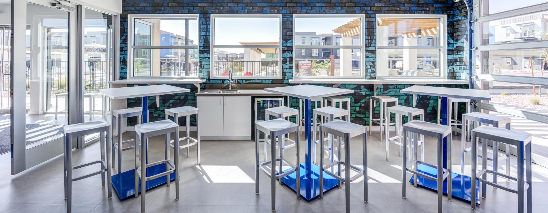 clubhouse kitchen and dining area