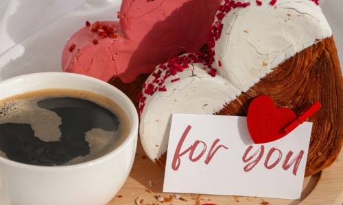 Cookies and coffee for couple